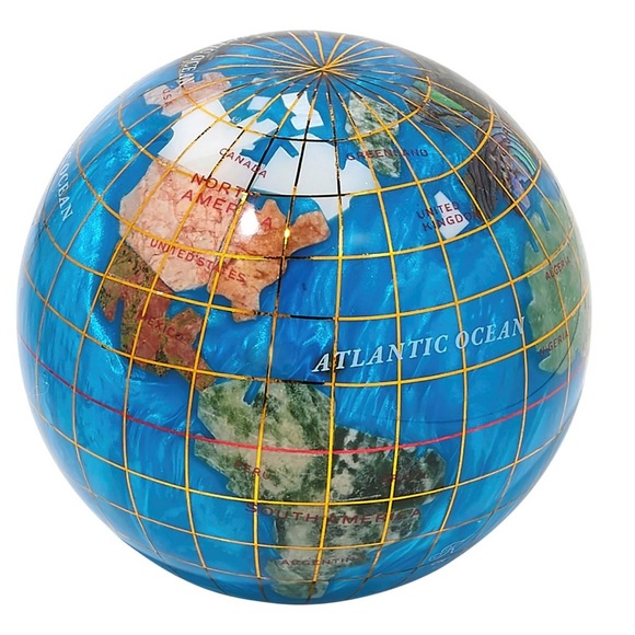 KALIFANO Multigemstone Globe Paperweight with Gift Box - Picture 5 of 7